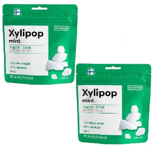 Xylipop 40g x 6 que x 2 (tổng cộng 12 que) - Kẹo Xylitol bạc hà costco, kẹo ngọt sảng khoái mát lạnh