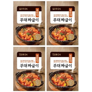 집으로ON 송탄식 부대짜글이 400g x 4개 맛있는 간편한 식사 혼밥 야식 국 찌개 간편조리