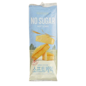 No Sugar ピコック 淡白で柔らかいソフトケーキ 216g x1 無砂糖 Eマート