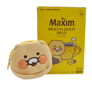 Bộ kế hoạch Maxim&#039;s Moca Gold Milde Kế hoạch Kakao Friends Moca Gold 210T Choonsik sẽ được tặng túi trang điểm