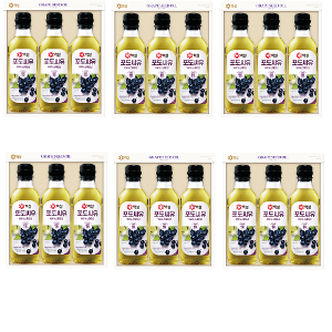 CJ Snow White Grape Seed Oil Gift Set No. 3 500 ml x 18 shopping bags Basic provision Light taste and aroma Korean pancake stir-fry holiday