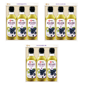 CJ Snow White Grape Seed Oil Gift Set No. 3 500 ml x 9p Shopping Bag Basic Composition Unsaturated Fatty Acid Holiday