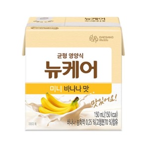 Daesang Well-Life New Care Mini Banana Flavor 150 ml x 24 Pack Meals Replacement Snacks Nutritional Supplement Balanced Nutritional Food Patient Food